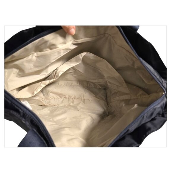 Trendy Preppy LeSportSac Black Nylon Large Tote Weekender Shoulder Bag NEW - Picture 6 of 8